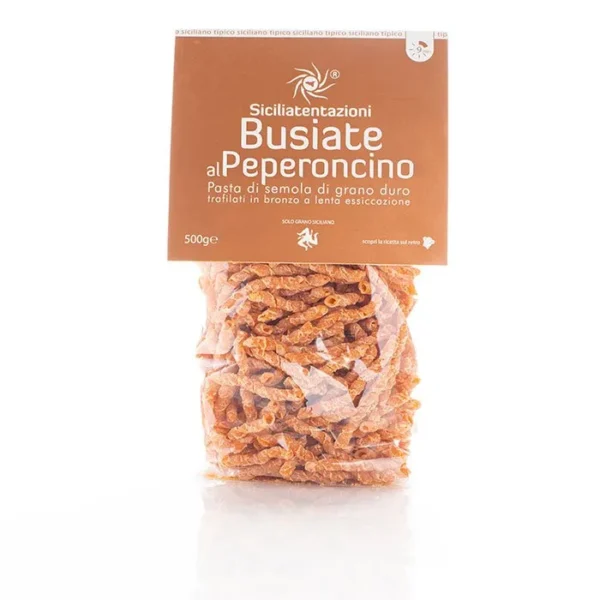 Busiate Trapanesi corte al peperoncino