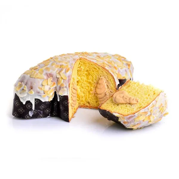 Colomba farcita e glassata alle mandorle