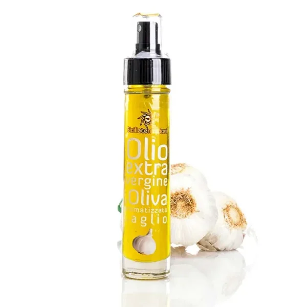 Olio aromatizzato all'aglio spray
