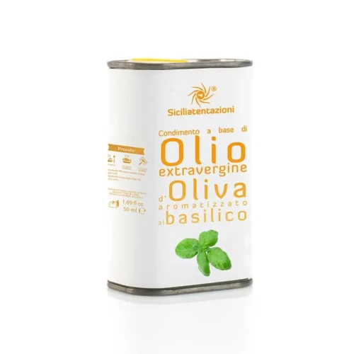 Olio aromatizzato al Basilico in latta